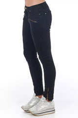 Frankie Morello Black Cotton Women's Jeans - - Frankie Morello.