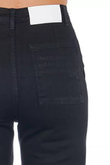 Frankie Morello Black Cotton Women Cropped Trouser -   -  Frankie Morello.