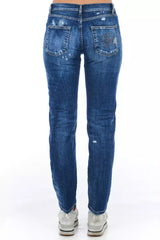 Frankie Morello Blue Cotton Women Jeans -   -  Frankie Morello.