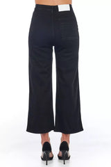 Frankie Morello Black Cotton Women Cropped Trouser -   -  Frankie Morello.