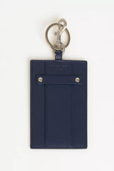 Trussardi Blue Leather Men Badge Holder -  MenΒ΄s Keychains -  Trussardi.