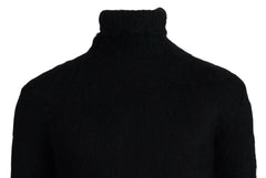Dolce & Gabbana Black Gold Turtleneck Mohair Pullover Mens Sweater -   -  Dolce & Gabbana.