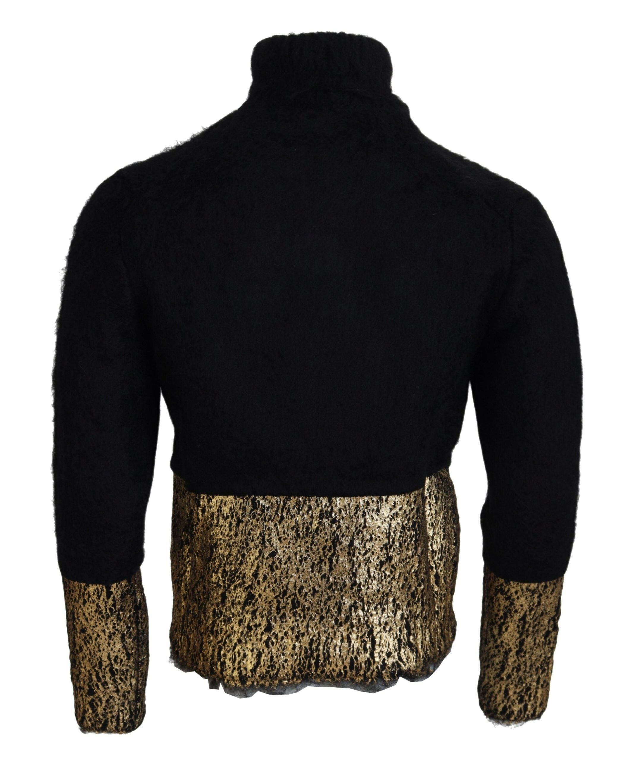 Dolce & Gabbana Black Gold Turtleneck Mohair Pullover Mens Sweater -   -  Dolce & Gabbana. Dolce & Gabbana Black Gold Turtleneck Mohair Pullover Mens Sweater -   -  Dolce & Gabbana.