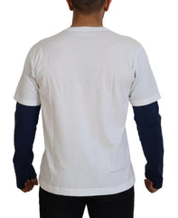 Dolce & Gabbana White Blue DG Crown Pullover Sweater - - Dolce & Gabbana.