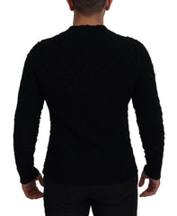 Dolce & Gabbana Black Wool V-neck Knitted Pullover Sweater -   -  Dolce & Gabbana.