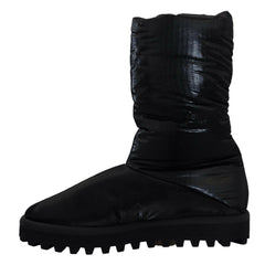 Dolce & Gabbana Black Boots Padded Mid Calf Winter Shoes -   -  Dolce & Gabbana.