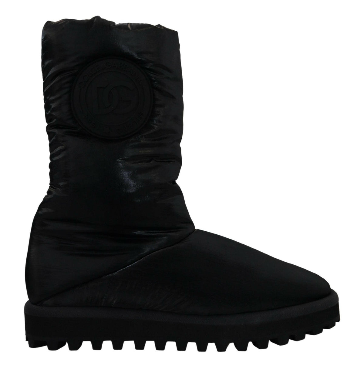 Dolce & Gabbana Black Boots Padded Mid Calf Winter Shoes -   -  Dolce & Gabbana.