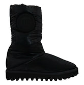 Dolce & Gabbana Black Boots Padded Mid Calf Winter Shoes -   -  Dolce & Gabbana.