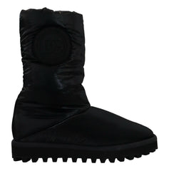 Dolce & Gabbana Black Boots Padded Mid Calf Winter Shoes -   -  Dolce & Gabbana.