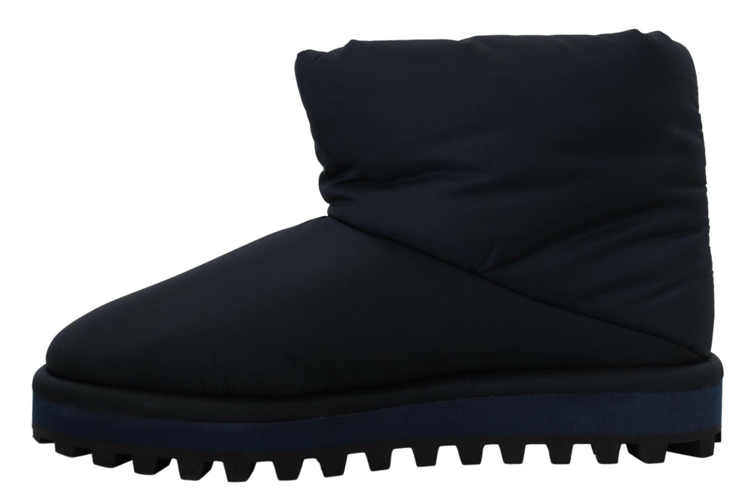 Dolce & Gabbana Blue Nylon Boots Padded Mid Calf Shoes -   -  Dolce & Gabbana. Dolce & Gabbana Blue Nylon Boots Padded Mid Calf Shoes -   -  Dolce & Gabbana.