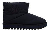 Dolce & Gabbana Blue Nylon Boots Padded Mid Calf Shoes -   -  Dolce & Gabbana.