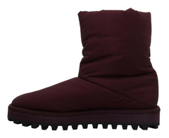 Dolce & Gabbana Bordeaux Nylon Boots Padded Mid Shoes -   -  Dolce & Gabbana.