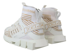 Dolce & Gabbana White Beige Sorrento Sneakers Shoes -   -  Dolce & Gabbana.