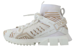 Dolce & Gabbana White Beige Sorrento Sneakers Shoes -   -  Dolce & Gabbana.