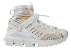 Dolce & Gabbana White Beige Sorrento Sneakers Shoes -   -  Dolce & Gabbana.