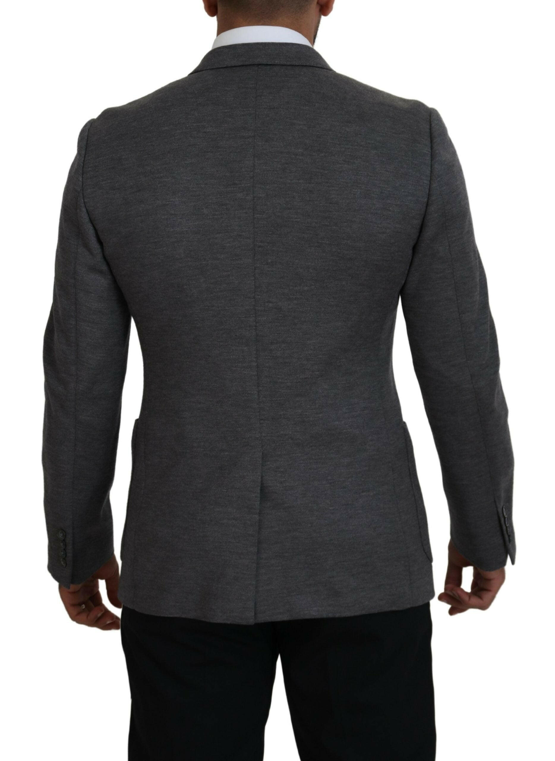 Dolce & Gabbana Gray Wool Stretch Slim Fit Jacket Blazer -   -  Dolce & Gabbana. Dolce & Gabbana Gray Wool Stretch Slim Fit Jacket Blazer -   -  Dolce & Gabbana.