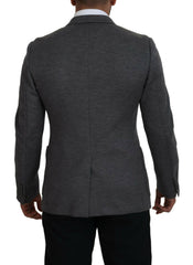 Dolce & Gabbana Gray Wool Stretch Slim Fit Jacket Blazer -   -  Dolce & Gabbana.