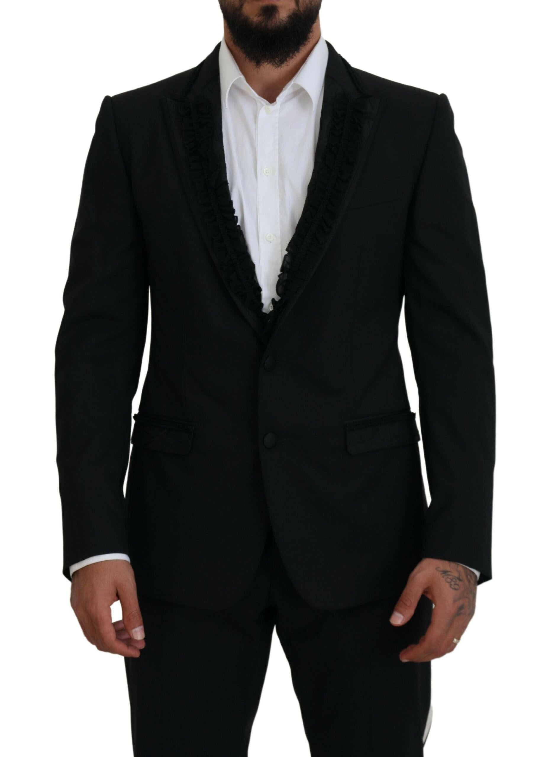 Dolce & Gabbana Black MARTINI Slim Fit Jacket Blazer -   -  Dolce & Gabbana.