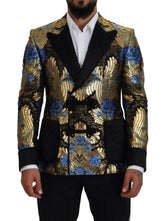 Dolce & Gabbana Gold Lurex Double Breasted Jacket Blazer -   -  Dolce & Gabbana.