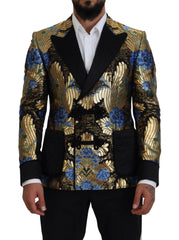 Dolce & Gabbana Gold Lurex Double Breasted Jacket Blazer -   -  Dolce & Gabbana.