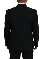 Dolce & Gabbana Black Wool Stretch Slim Fit Jacket Blazer -   -  Dolce & Gabbana.