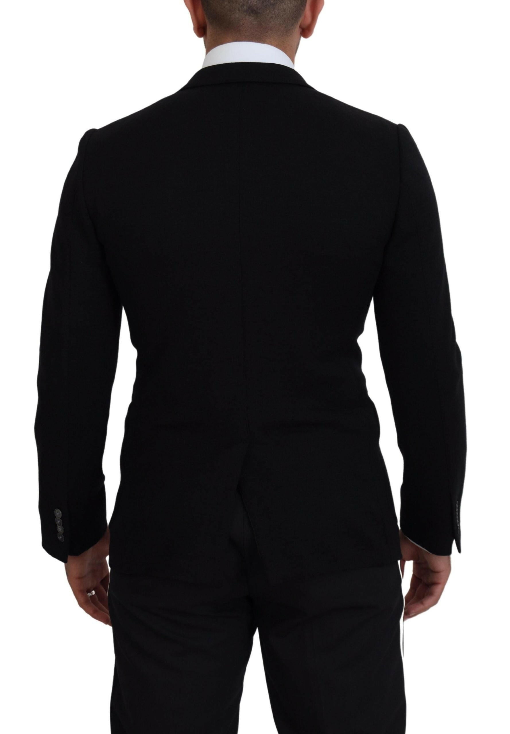 Dolce & Gabbana Black Wool Crown Slim Fit Jacket Blazer -   -  Dolce & Gabbana. Dolce & Gabbana Black Wool Crown Slim Fit Jacket Blazer -   -  Dolce & Gabbana.