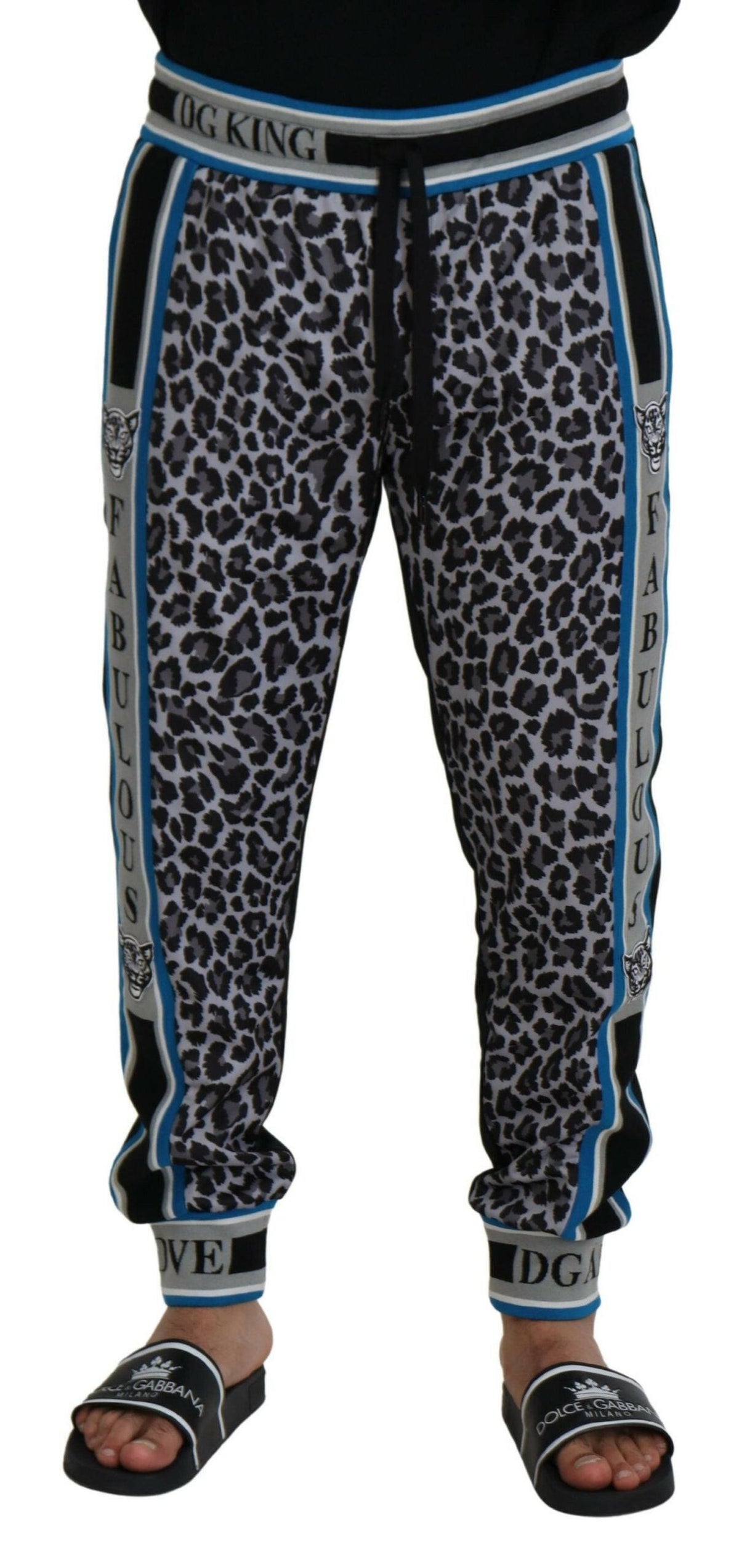 Dolce & Gabbana Multicolor DG King Leopard Print Jogger Pants -   -  Dolce & Gabbana.