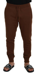 Dolce & Gabbana Brown Cashmere Men Drawstring Jogger Pants -   -  Dolce & Gabbana.
