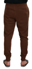 Dolce & Gabbana Brown Cashmere Men Drawstring Jogger Pants -   -  Dolce & Gabbana.