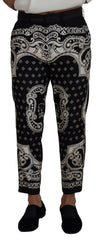 Dolce & Gabbana Black Silk Bandana Print Pants -   -  Dolce & Gabbana.