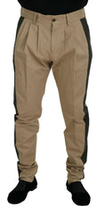 Dolce & Gabbana Brown Black Cotton Chino Men Pants -   -  Dolce & Gabbana.