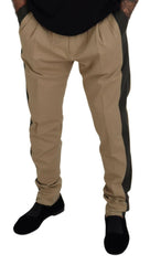 Dolce & Gabbana Brown Black Cotton Chino Men Pants -   -  Dolce & Gabbana.