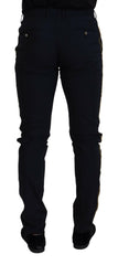 Dolce & Gabbana Black Wool Slim Formal Pants -   -  Dolce & Gabbana.