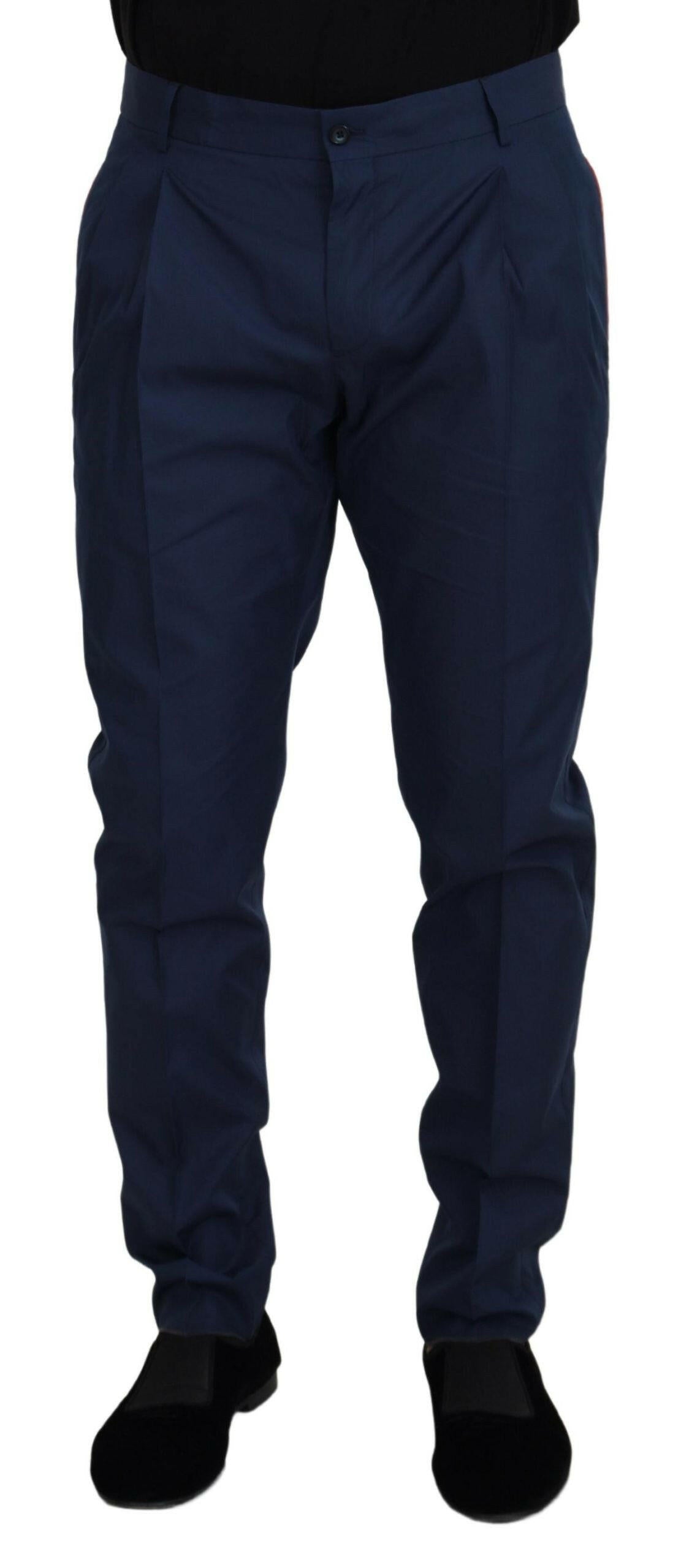 Dolce & Gabbana Blue Cotton Chino Formal Pants -   -  Dolce & Gabbana.