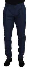 Dolce & Gabbana Blue Cotton Chino Formal Pants -   -  Dolce & Gabbana.