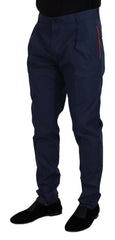 Dolce & Gabbana Blue Cotton Chino Formal Pants -   -  Dolce & Gabbana.