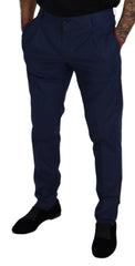 Dolce & Gabbana Blue Cotton Chino Formal Pants -   -  Dolce & Gabbana.