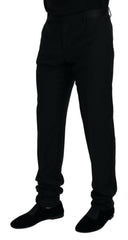 Dolce & Gabbana Black Wool Chino Formal Pants -   -  Dolce & Gabbana.