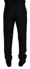 Dolce & Gabbana Black Wool Chino Formal Pants -   -  Dolce & Gabbana.