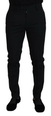 Dolce & Gabbana Black Polyester Chino Formal Pants -   -  Dolce & Gabbana.