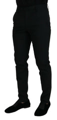 Dolce & Gabbana Black Polyester Chino Formal Pants -   -  Dolce & Gabbana.