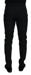 Dolce & Gabbana Black Polyester Chino Formal Pants -   -  Dolce & Gabbana.