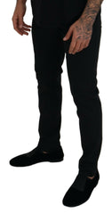 Dolce & Gabbana Black Polyester Chino Formal Pants -   -  Dolce & Gabbana.