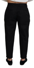 Dolce & Gabbana Black Cotton Chino Formal Pants -   -  Dolce & Gabbana.