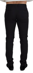 Dolce & Gabbana Black Wool Chino Formal Pants -   -  Dolce & Gabbana.