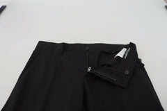 Dolce & Gabbana Black Wool Chino Formal Pants -   -  Dolce & Gabbana.