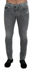 Dolce & Gabbana Grey Washed Cotton Skinny Denim Jeans -   -  Dolce & Gabbana.