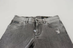 Dolce & Gabbana Grey Washed Cotton Skinny Denim Jeans -   -  Dolce & Gabbana.