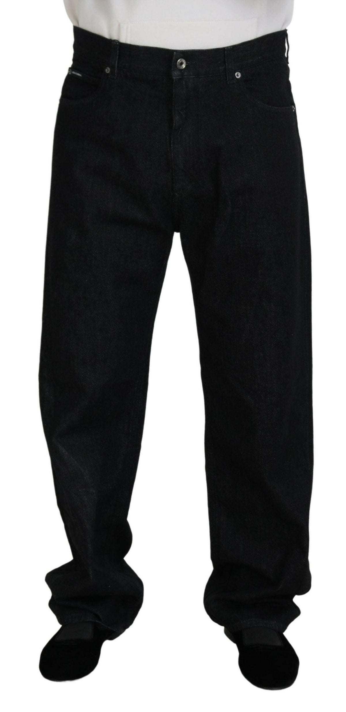 Dolce & Gabbana Black Washed Cotton Men Casual Denim Jeans -   -  Dolce & Gabbana.