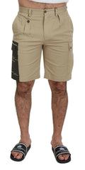 Dolce & Gabbana Beige Cotton Cargo Bermuda Shorts -   -  Dolce & Gabbana.